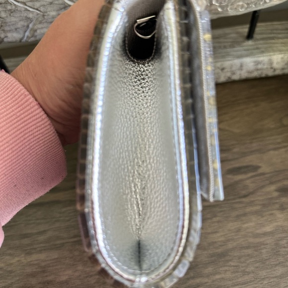 Kurt Geiger Silver Clutch with Multicolor Gems - Picture 7 of 7